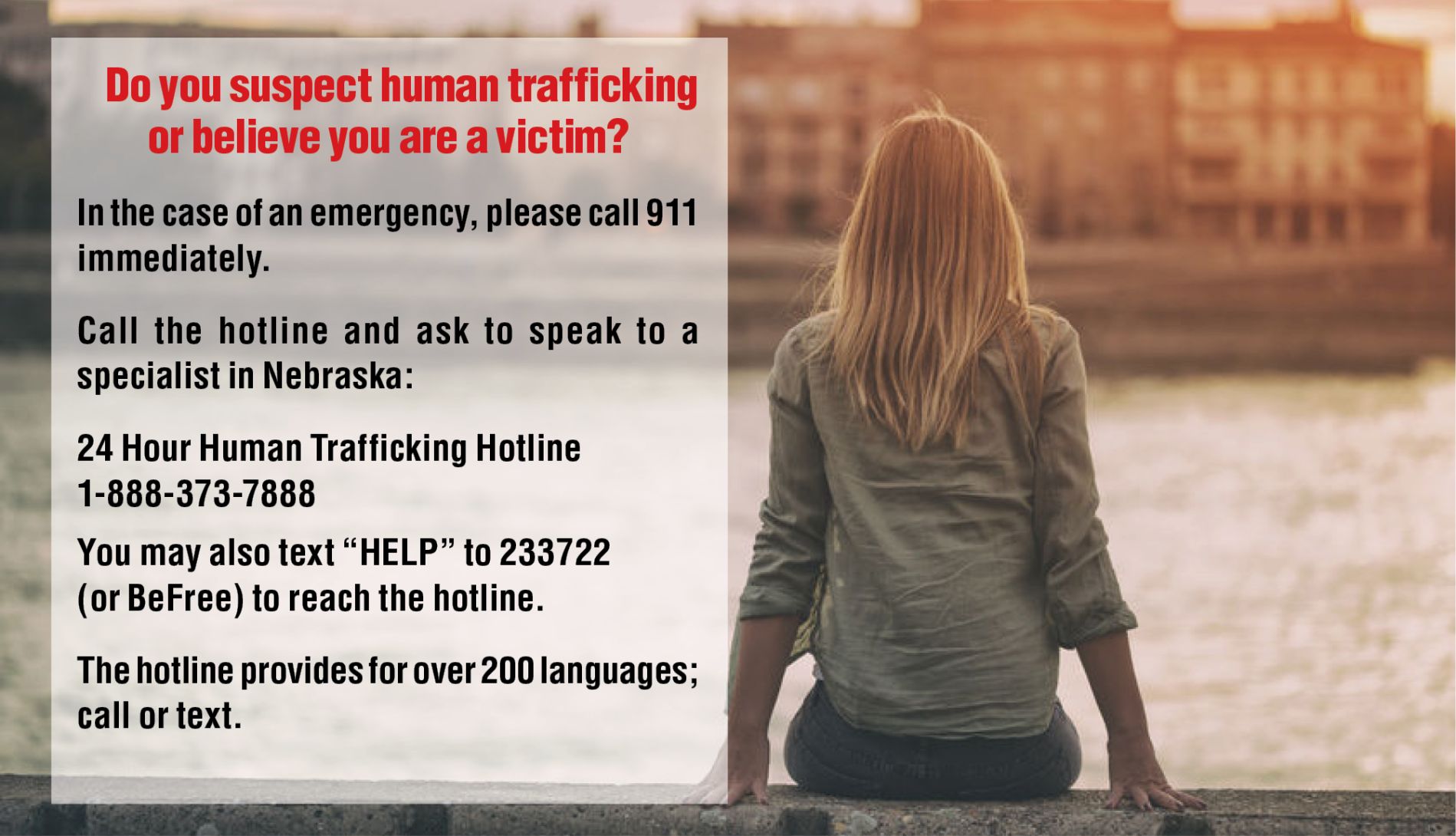 Task force educating the public on prevalence of human trafficking